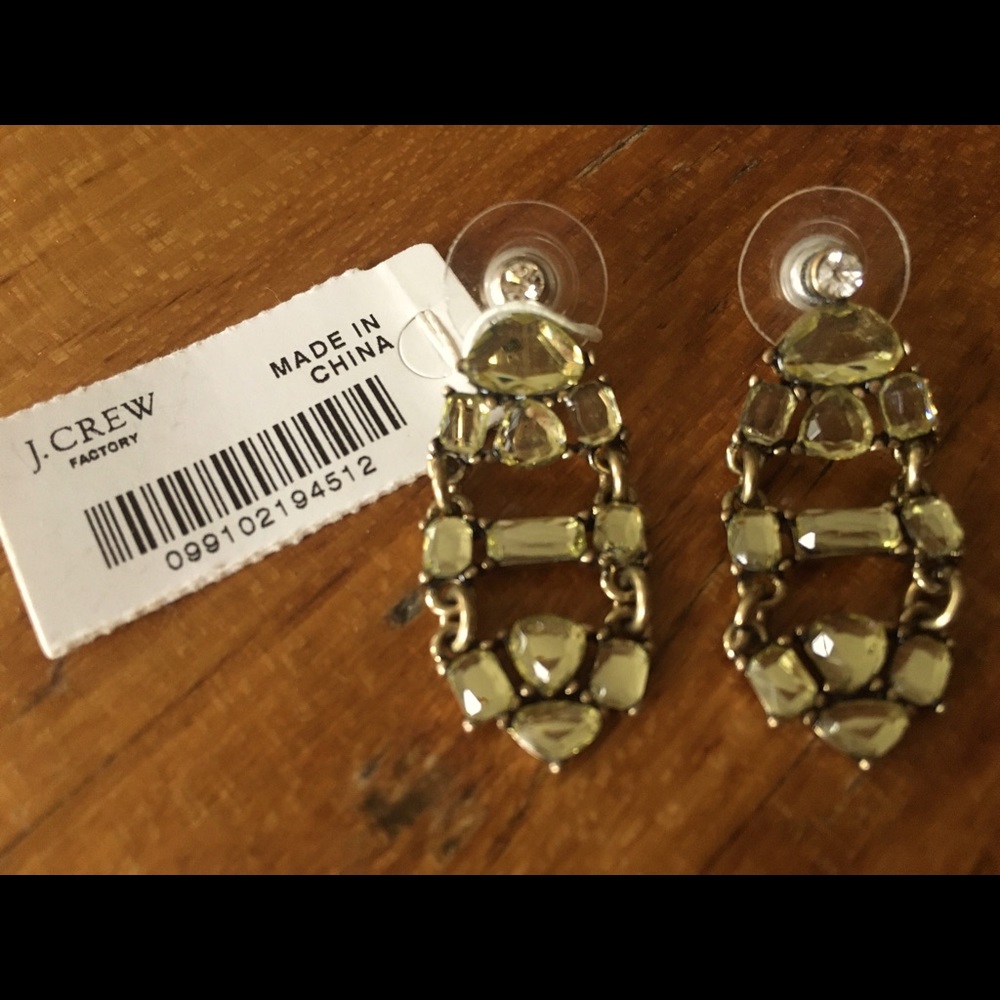 New Elegant J Crew Crystal Drop Earrings
